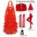 Lydia Deetz Red Wedding Dress Costume – Beetlejuice Outfit Set - for just $106.95! 