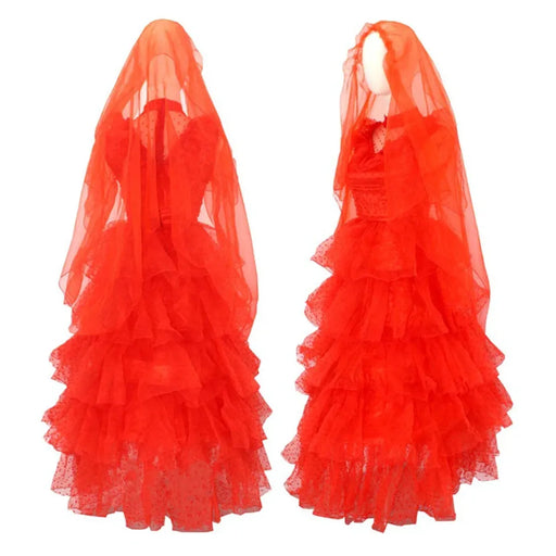 Lydia Deetz Red Wedding Dress Costume – Beetlejuice Outfit Set - for just $106.95! 