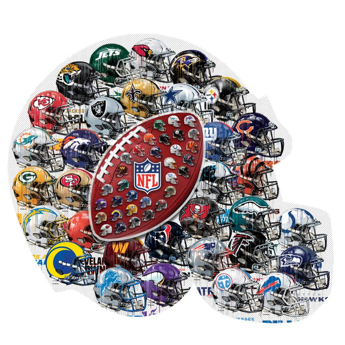 NFL - Helmet Drip Art 500 Piece Shaped Jigsaw Puzzle - for just $16.99! 