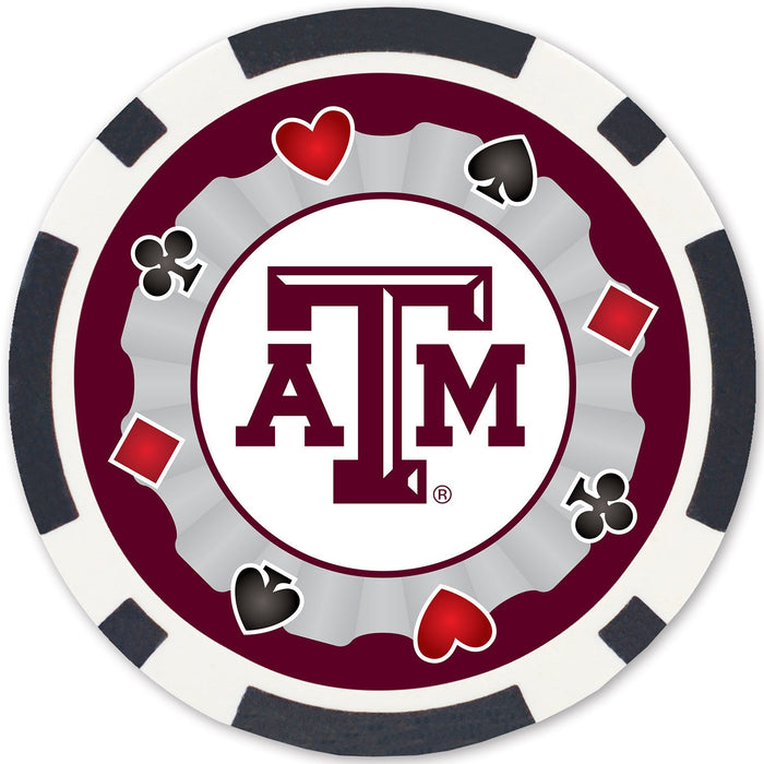 Texas A&M Aggies 100 Piece Poker Chips - Just $29.99! Shop now at Retro Gaming of Denver