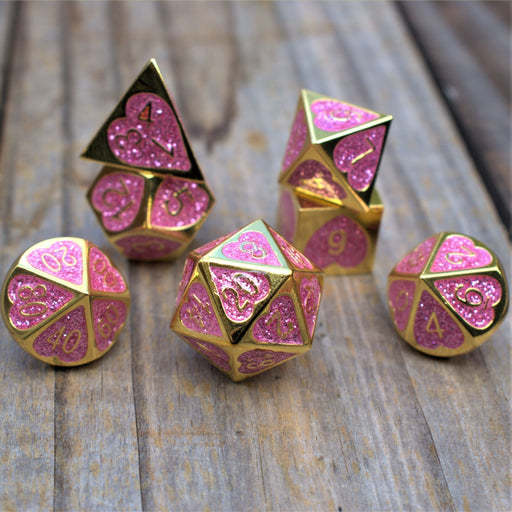 Maiden Lillian's Heart Metal Dice Set - Just $39.99! Shop now at Retro Gaming of Denver