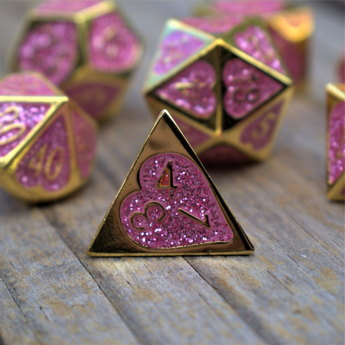 Maiden Lillian's Heart Metal Dice Set - Just $39.99! Shop now at Retro Gaming of Denver