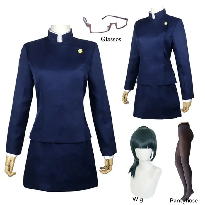 Jujutsu Kaisen Maki Zenin Cosplay Costume with Glasses and Wig - for just $42.95! 