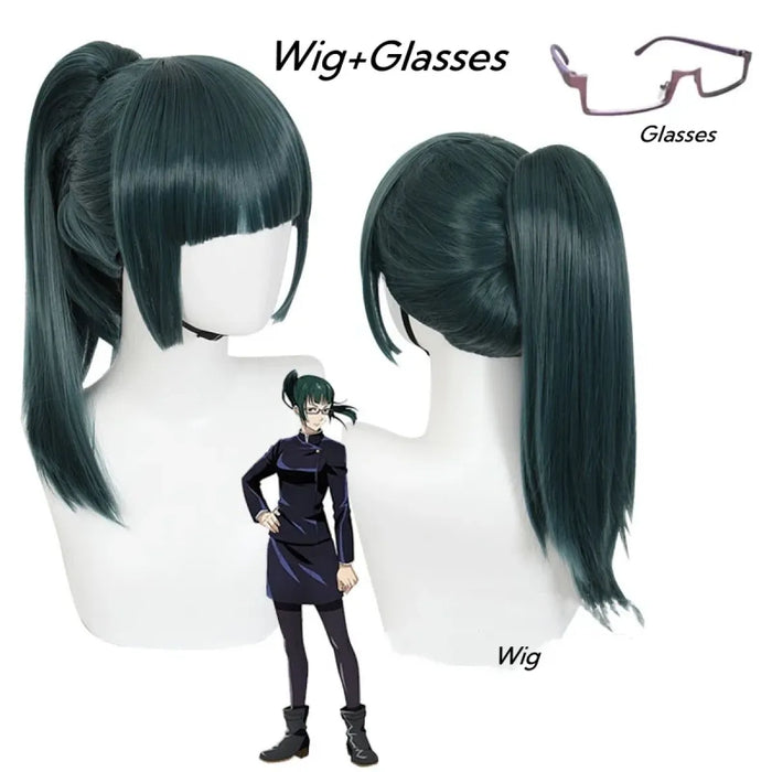 Jujutsu Kaisen Maki Zenin Cosplay Costume with Glasses and Wig - for just $42.95! 