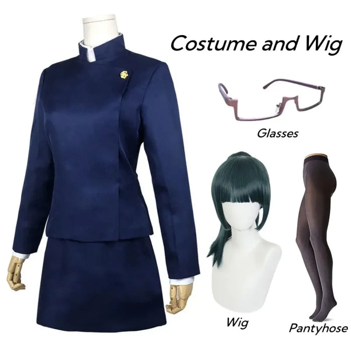 Jujutsu Kaisen Maki Zenin Cosplay Costume with Glasses and Wig - for just $42.95! 