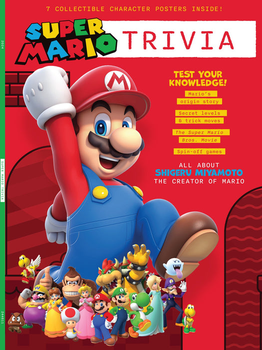 Super Mario Bros - Trivia: Test Your Knowledge Of The Iconic Hero For Over 40 Years, The Creator Of Mario, Collectible Posters Inside, Mario's Origin Story, Adventure, Super Mario Bros Movie & More! - for just $14.99! 