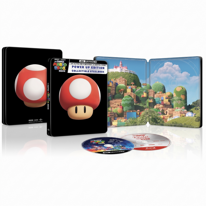 The Super Mario Bros. Movie - Power Up Edition Collectible Steelbook (4K Ultra HD + Blu-ray + Digital) - for just $33.99! 