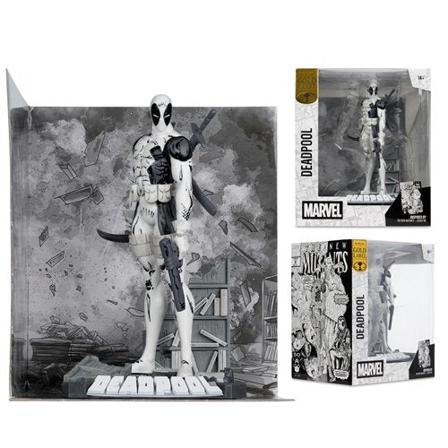 Marvel Deadpool The New Mutants #98 Line Art 1:10 Scale Posed Figure with Scene - Gold Label Exclusive - for just $35.99! 