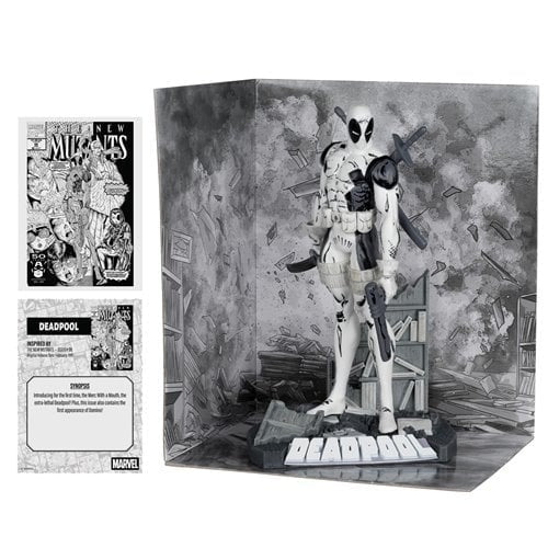 Marvel Deadpool The New Mutants #98 Line Art 1:10 Scale Posed Figure with Scene - Gold Label Exclusive - for just $35.99! 