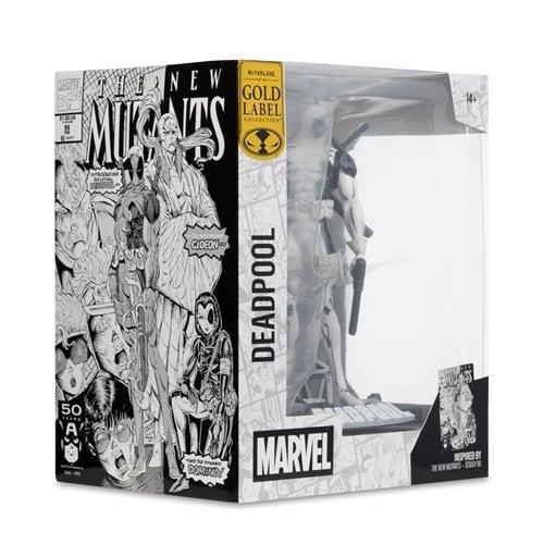 Marvel Deadpool The New Mutants #98 Line Art 1:10 Scale Posed Figure with Scene - Gold Label Exclusive - for just $35.99! 