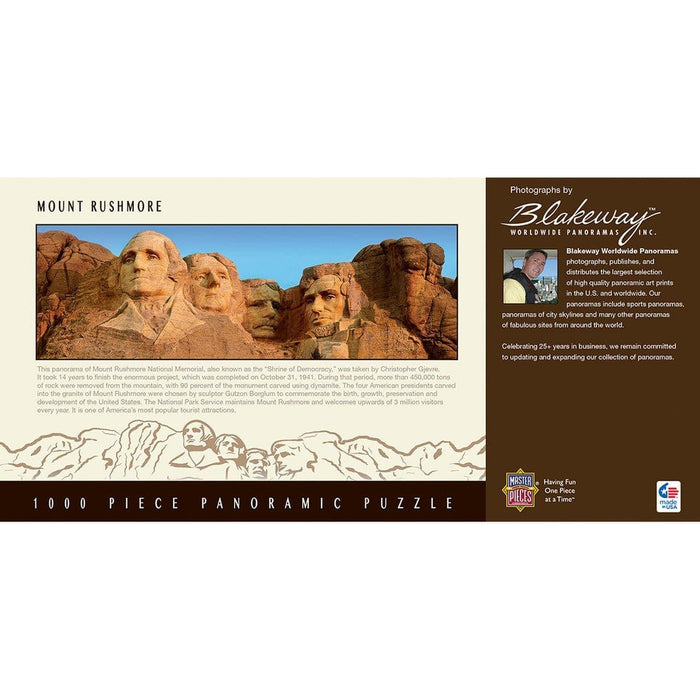 American Vistas - Mount Rushmore - 1000 Piece Panoramic Puzzle - Just $19.99! Shop now at Retro Gaming of Denver