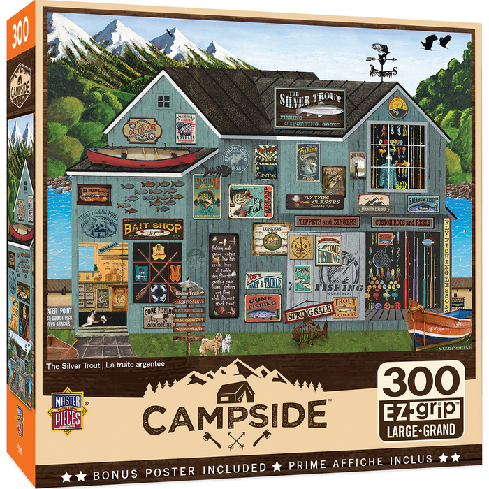 Campside  - The Silver Trout - 300 Piece EzGrip Puzzle - Just $14.99! Shop now at Retro Gaming of Denver