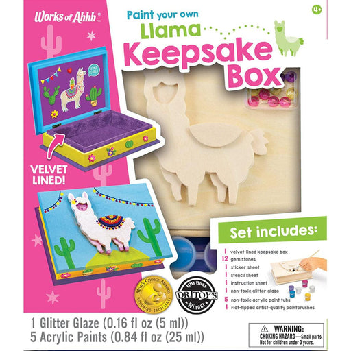 Classic Wood Paint Kit - Llama Keepsake Box - Just $16.99! Shop now at Retro Gaming of Denver