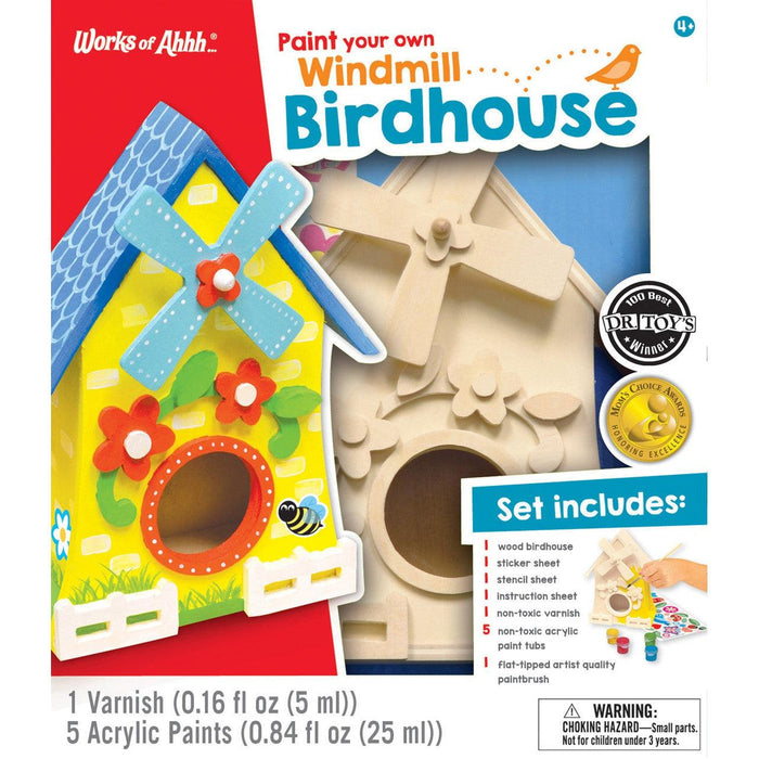 Classic Wood Paint Kit - Windmill Birdhouse - Just $12.75! Shop now at Retro Gaming of Denver