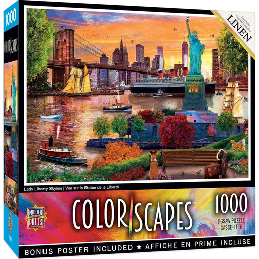 Colorscapes - Lady Liberty Skyline - 1000 Piece Puzzle - Just $16.99! Shop now at Retro Gaming of Denver