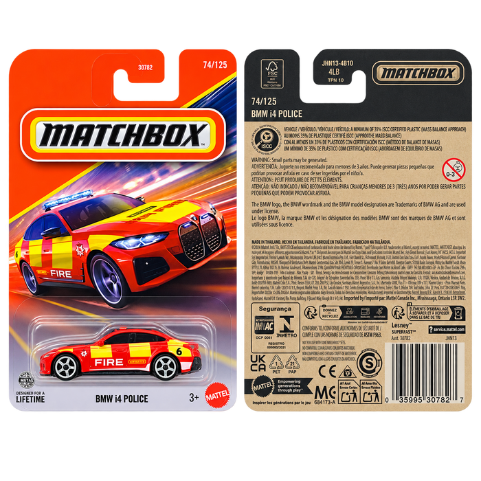 Matchbox BMW i4 Police | Matchbox Series 74/125 - for just $2.59! 
