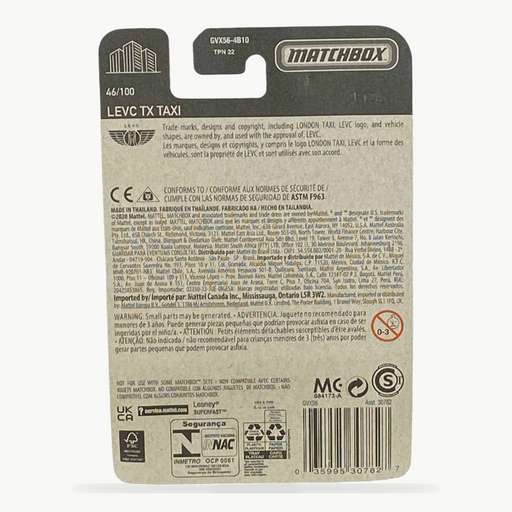 Matchbox Levc TX Taxi | Matchbox Series 46/100 - for just $2.49! 