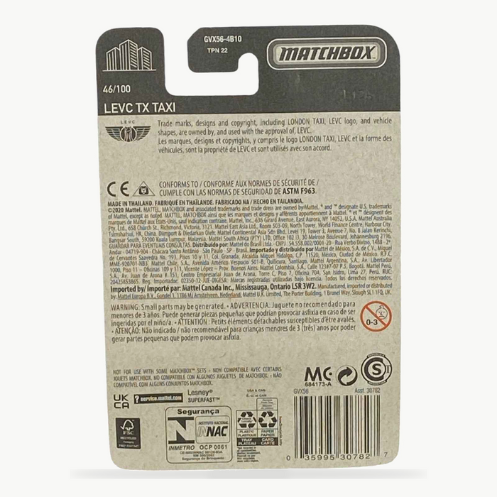 Matchbox Levc TX Taxi | Matchbox Series 46/100 - for just $2.49! 