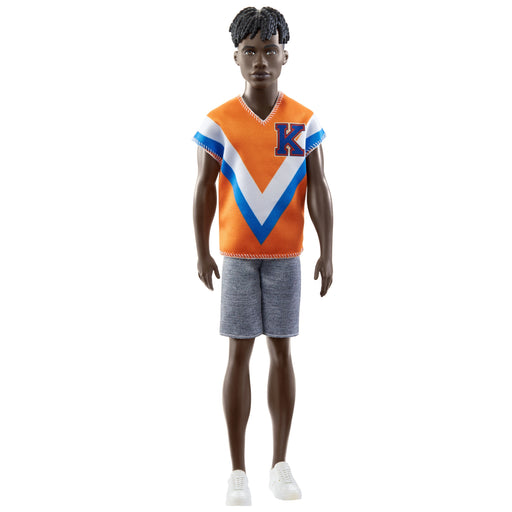 Barbie Ken Fashionistas Doll #203 with Twisted Black Hair, Orange Athletic Jersey, Shorts & White Sneakers - Premium Dolls & Dollhouses - Just $11.99! Shop now at Retro Gaming of Denver