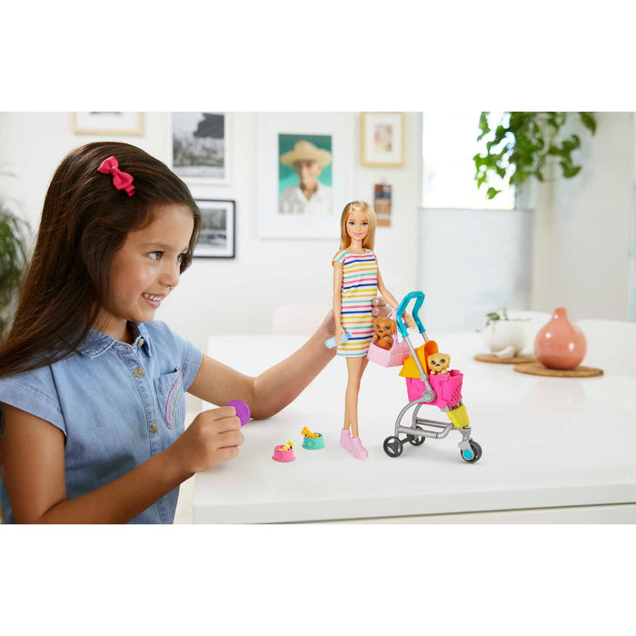 Barbie Stroll ‘n Play Pups Doll and Accessories - Premium Dolls & Dollhouses - Just $27.99! Shop now at Retro Gaming of Denver