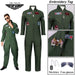 Top Gun Maverick Flight Suit – Pilot Cosplay Costume with Glasses - for just $115.95! 