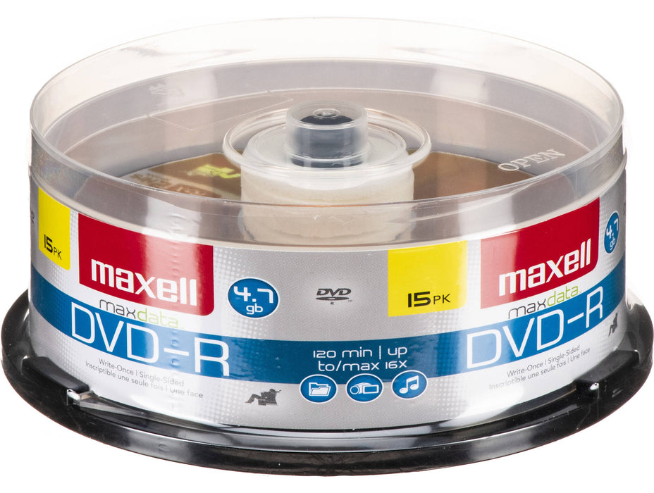 Maxell 16X DVD-R 4.7GB (Maxell Logo on Top) [Discontinued] - for just $9.95! 