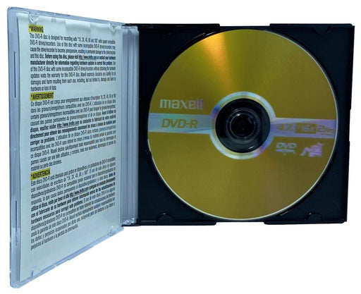 Maxell 16X DVD-R 4.7GB (Maxell Logo) /w Slim CD Jewel Case [Discontinued] - for just $9.95! 