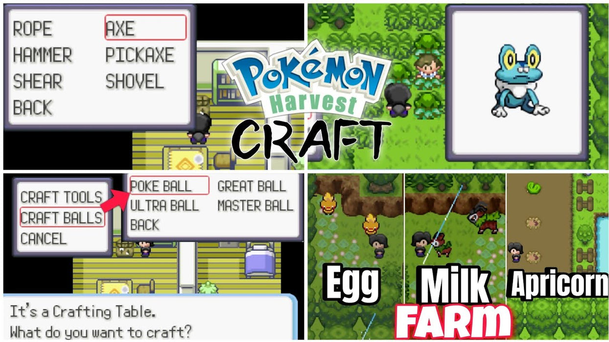 Pokemon Harvest Craft GBA ROM Hack Video Game Custom Gameboy Advance - for just $18.49! 