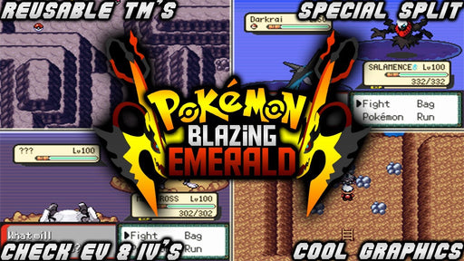 Pokemon Blazing Emerald GBA ROM Hack Video Game Custom Gameboy Advance - for just $18.49! 