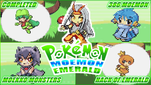 Pokemon Moemon Emerald GBA ROM Hack Video Game Custom Gameboy Advance - for just $18.49! 