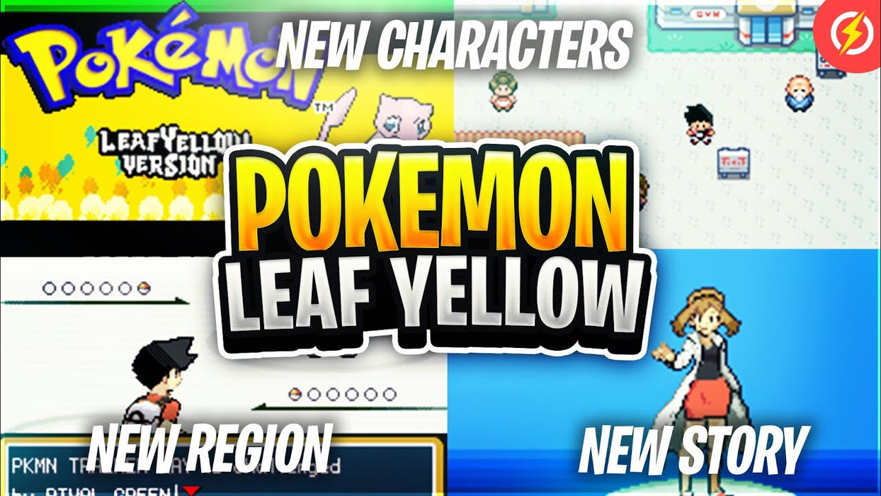 Pokemon Leaf Yellow GBA ROM Hack Video Game Custom Gameboy Advance - for just $18.49! 