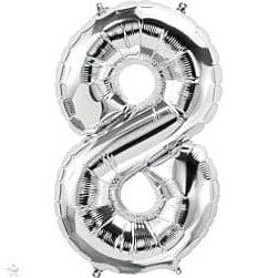 34" Silver Number Foil Balloons - Just $8.99! Shop now at Retro Gaming of Denver