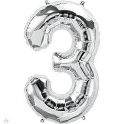 34" Silver Number Foil Balloons - Just $8.99! Shop now at Retro Gaming of Denver