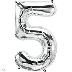 34" Silver Number Foil Balloons - Just $8.99! Shop now at Retro Gaming of Denver