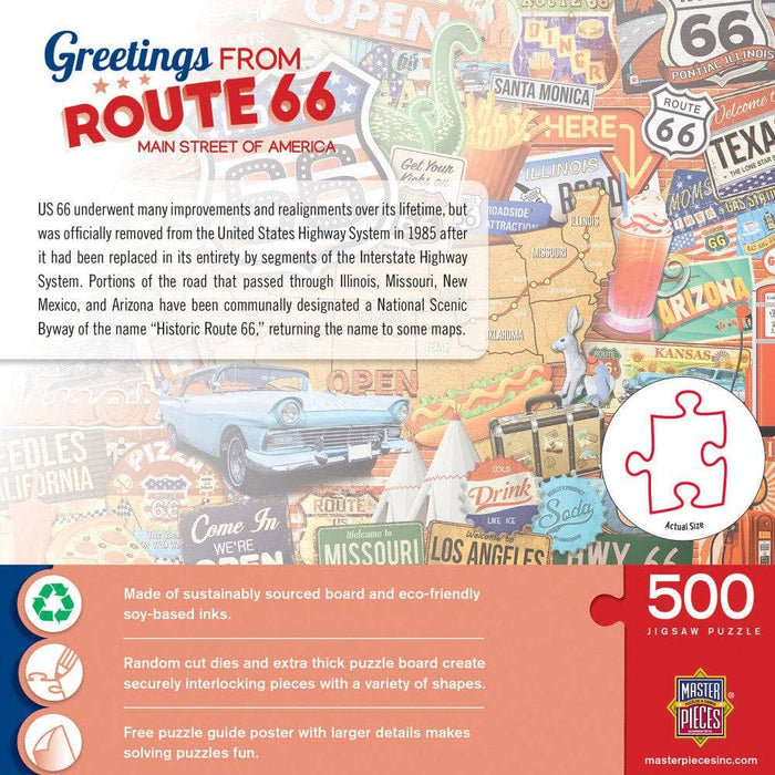 Greetings From Route 66 - 500 Piece Jigsaw Puzzle - for just $14.99! 