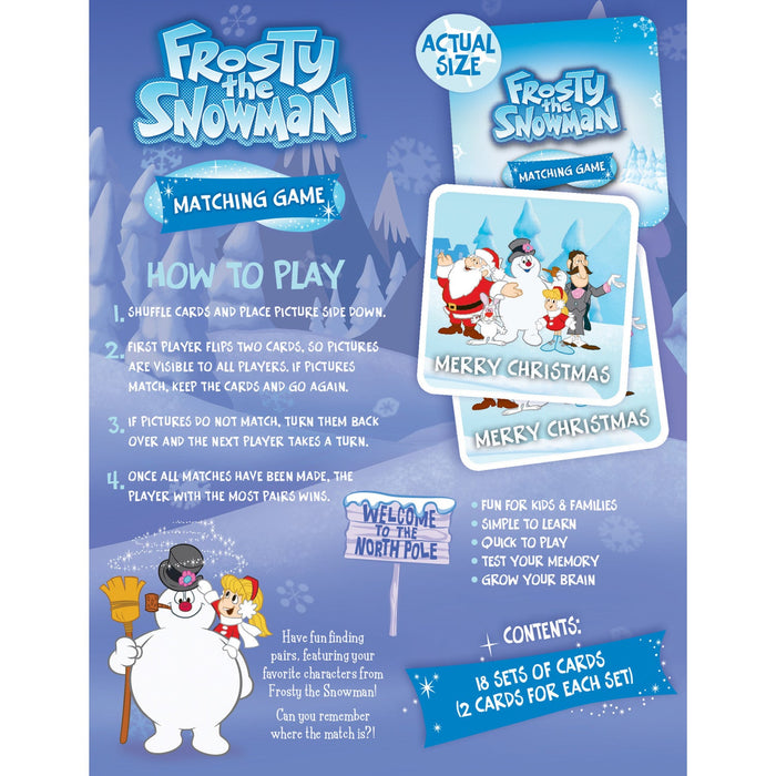 Frosty the Snowman Matching Game - Just $9.99! Shop now at Retro Gaming of Denver