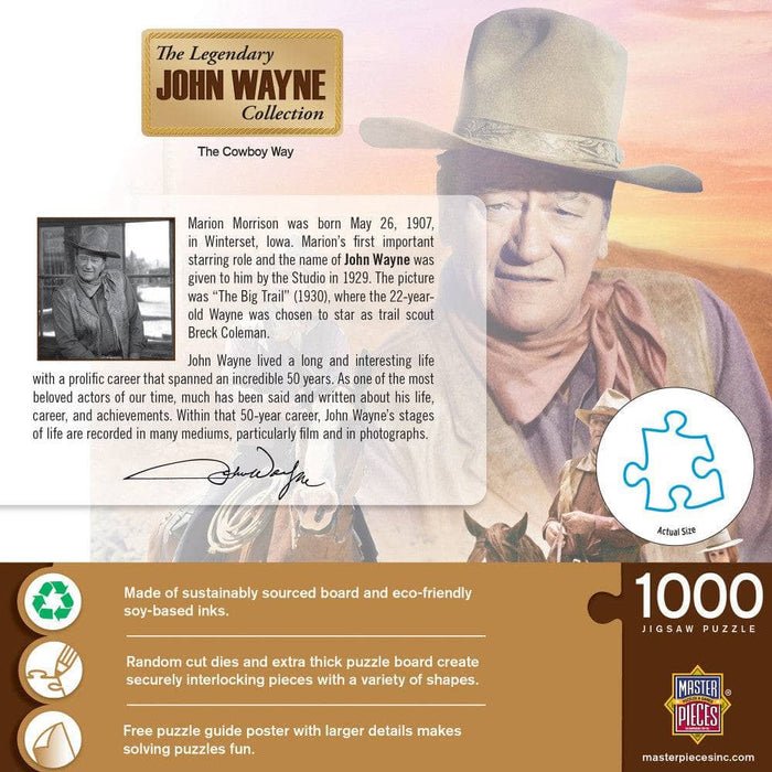 John Wayne Collection - The Cowboy Way 1000 Piece Jigsaw Puzzle - for just $16.99! 