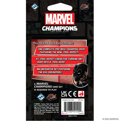 Marvel Champions LCG: Deadpool Expanded Hero Pack - Premium Board Game - Just $21.99! Shop now at Retro Gaming of Denver