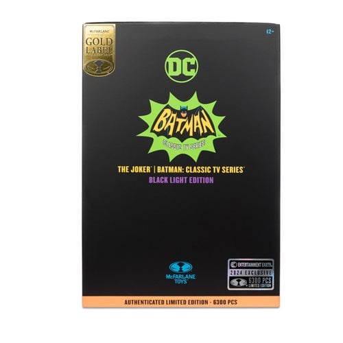 McFarlane Toys DC Retro The Joker Batman: Classic TV Series Black Light Gold Label 6-Inch Action Figure - Entertainment Earth Exclusive - for just $37.99! 