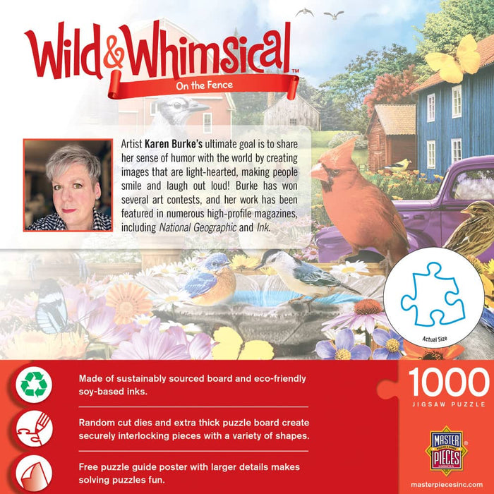 Wild & Whimsical - On The Fence 1000 Piece Jigsaw Puzzle - for just $9.99! 