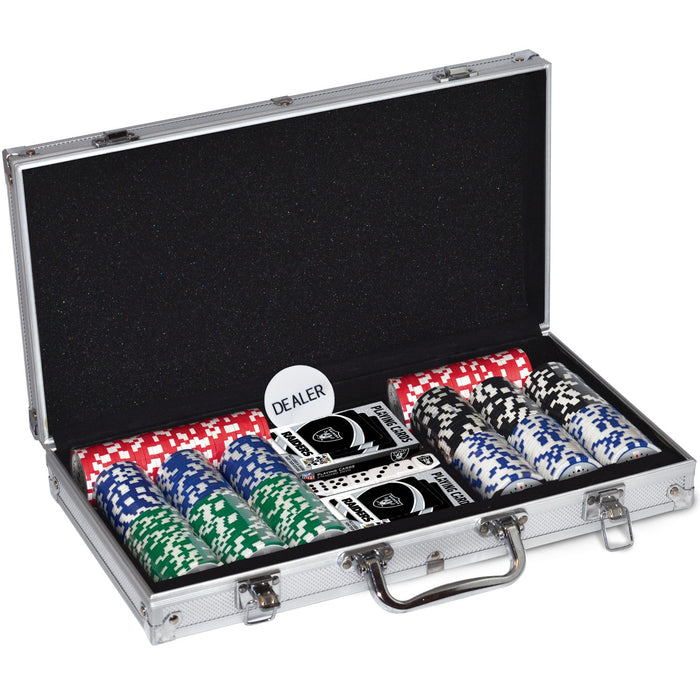 Las Vegas Raiders 300 Piece Poker Set - Just $124.99! Shop now at Retro Gaming of Denver