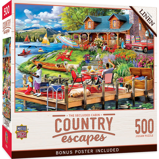 Country Escapes - The Secluded Cabin 500 Piece Jigsaw Puzzle - Just $14.99! Shop now at Retro Gaming of Denver