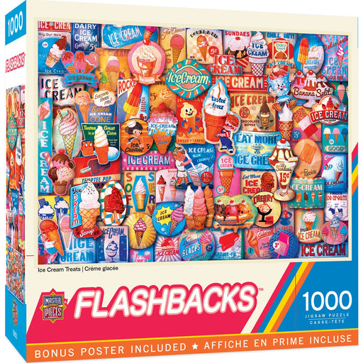 Flashbacks - Ice Cream Treats 1000 Piece Jigsaw Puzzle - Just $16.99! Shop now at Retro Gaming of Denver