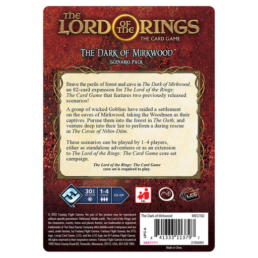 The Lord of the Rings LCG: The Dark of Mirkwood - Premium Board Game - Just $21.99! Shop now at Retro Gaming of Denver