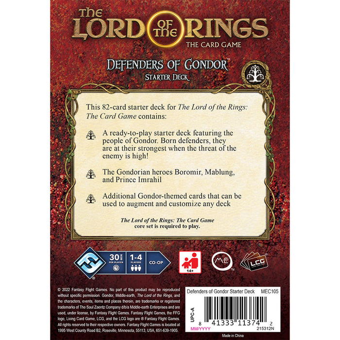 Lord of the Rings LCG: Defenders of Gondor Starter Deck - for just $21.99! 