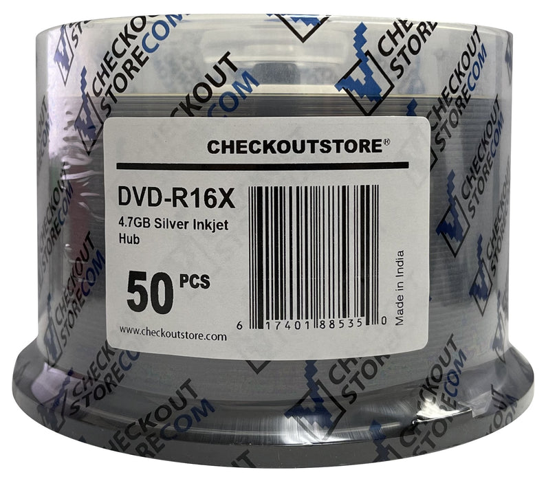 Grade A 16X DVD-R 4.7GB Silver Inkjet Hub Printable [Discontinued] - for just $17.95! 