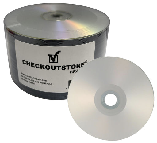 Grade A 16X DVD-R 4.7GB Silver Inkjet Hub Printable (Shrink Wrap) - for just $21.95! 