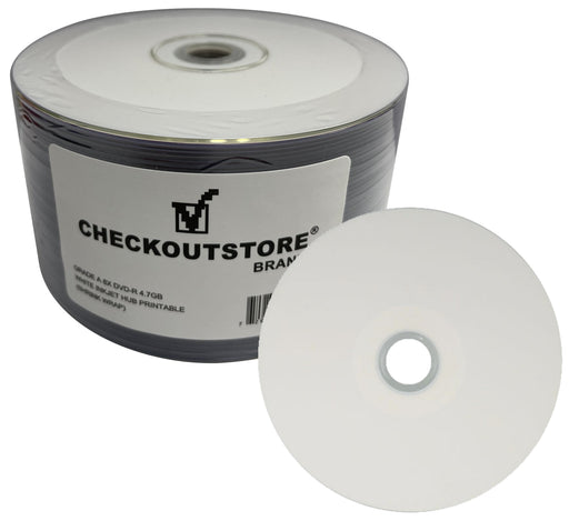Grade A 8X DVD-R 4.7GB White Inkjet Hub Printable (Shrink Wrap) - for just $20.95! 