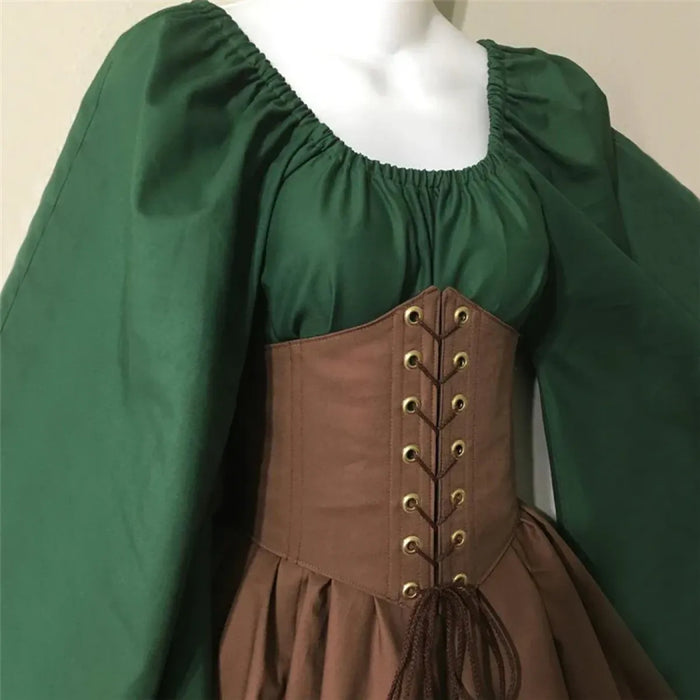 Medieval Renaissance Dress – Full Sleeve Costume with Corset - for just $48.95! 