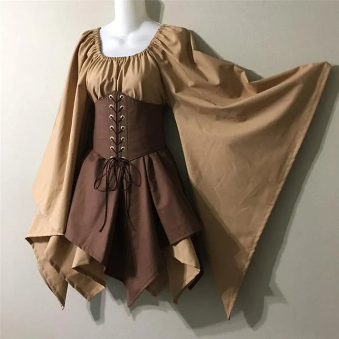 Medieval Renaissance Dress – Full Sleeve Costume with Corset - for just $47.95! 
